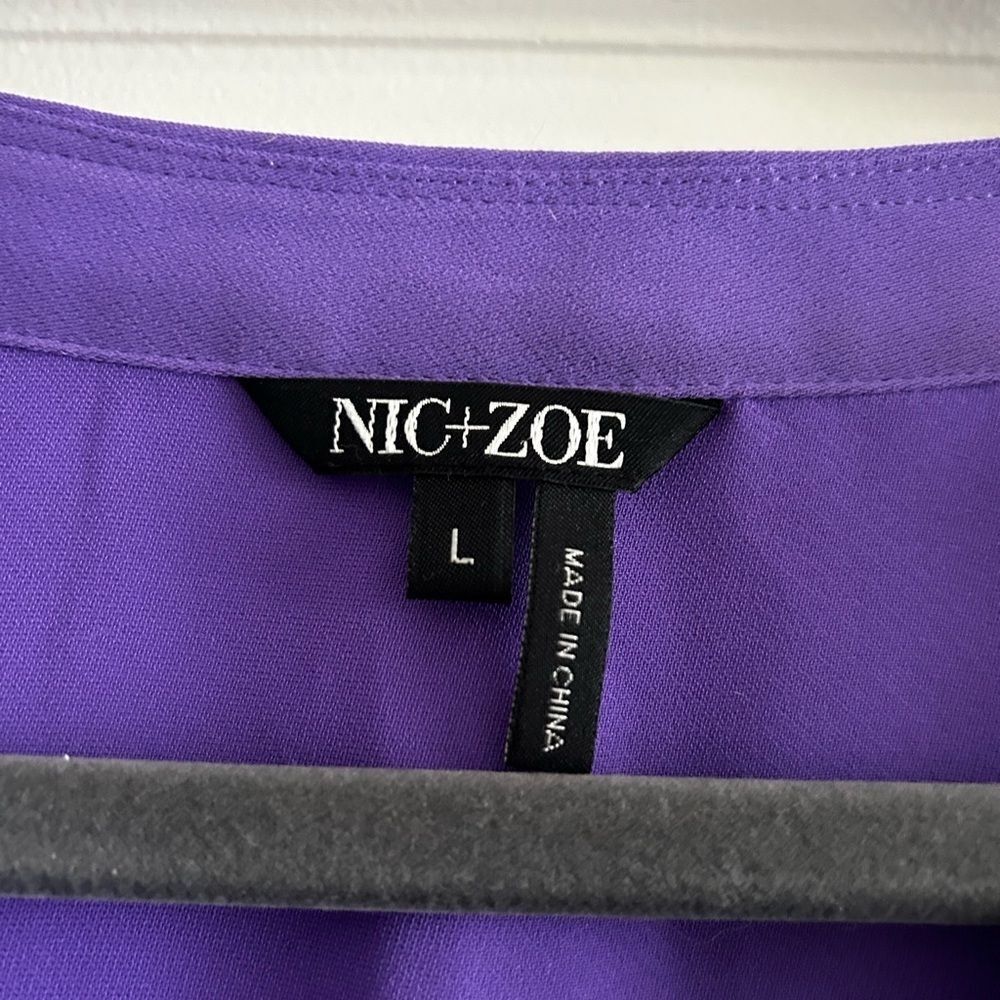 Purple Button-Up Women's Top - Picture 2 of 4